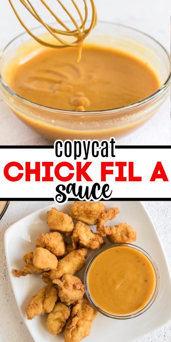 Copycat Chick Fil A Sauce is made with just a handful of ingredients and in just a few minutes. You can make this faster than waiting in the drive-thru.