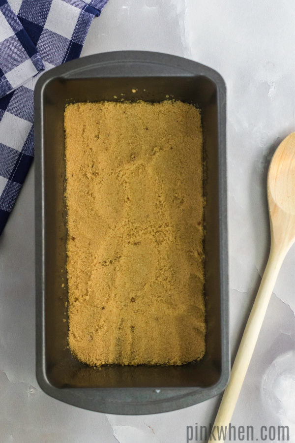 Brown sugar pressed into the bottom of a meatloaf pan. 