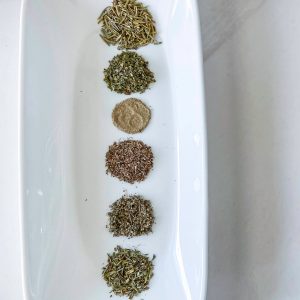 poultry seasoning on a plate