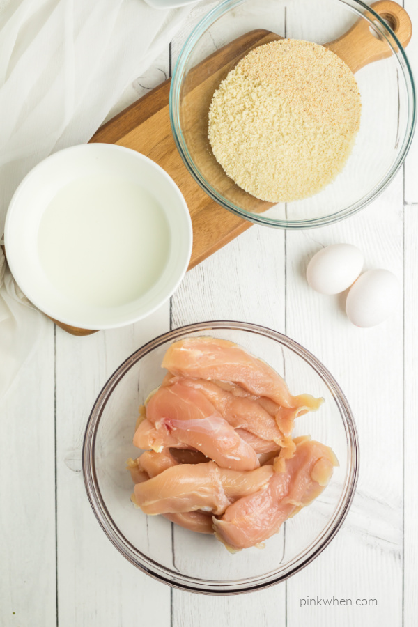 Ingredients for Air Fryer Chicken Strips