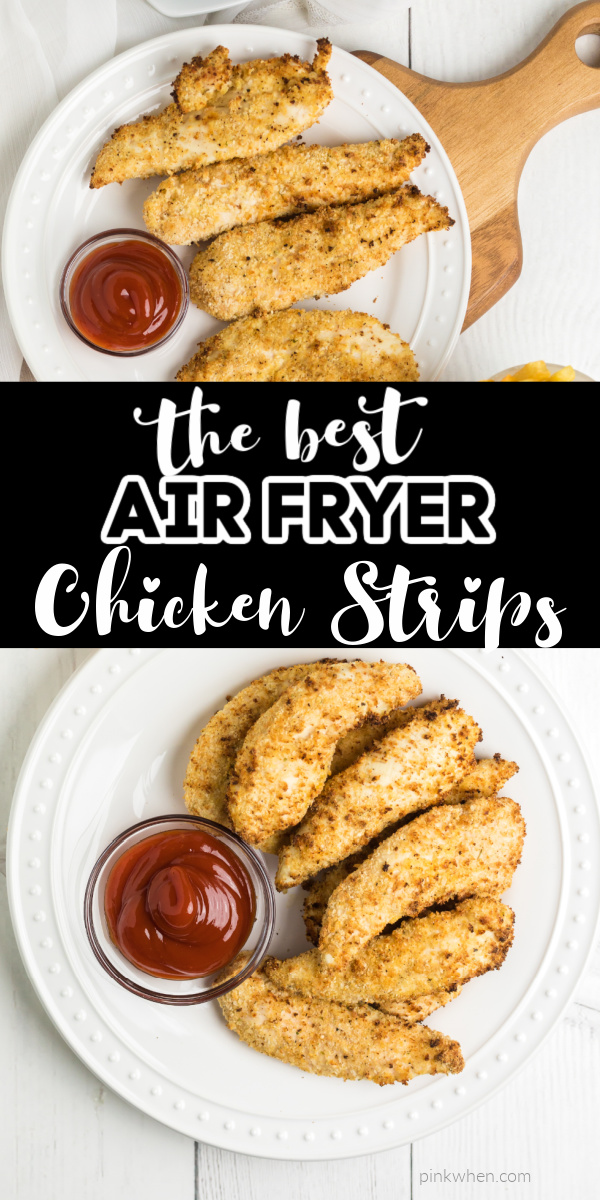 KID APPROVED! These Chicken Strips made in the Air Fryer are seriously the BEST! Made with the perfect blend of seasonings, a delicious, crispy coating, and done in just under 10 minutes! Your whole family is going to go bananas over this tasty recipe, and you'll love how quickly everything comes together.