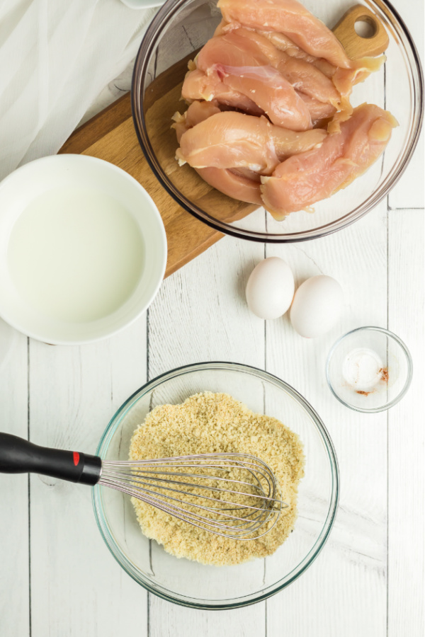 seasonings and bread crumbs for air fryer chicken strips