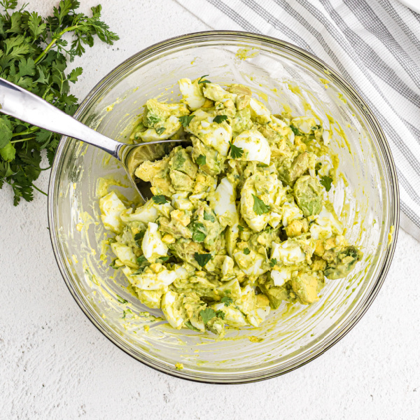 Avocado Egg Salad in a bowl.