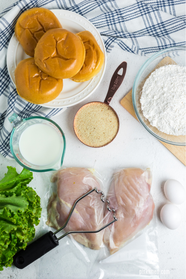 Pounded chicken breasts in a plastic baggie.