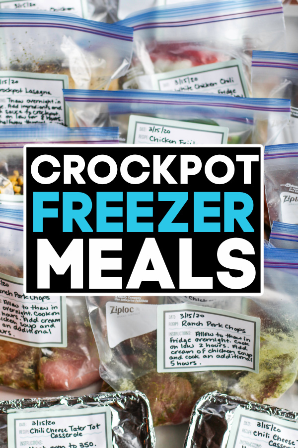 Crockpot Freezer meals bagged and packed and ready to freeze. 