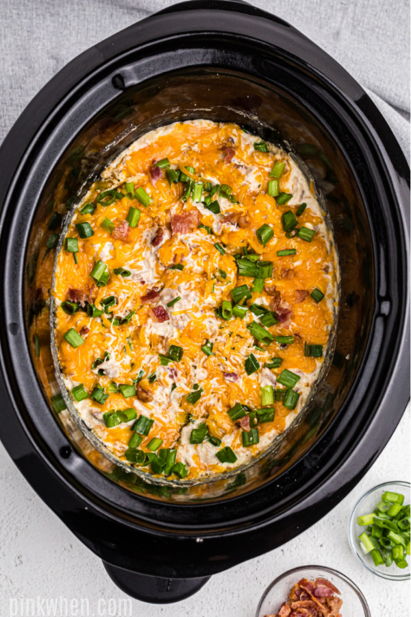 Crack chicken in the crockpot fully cooked and ready to serve.