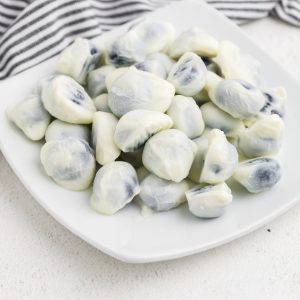 Blueberry Yogurt Bites on a plate ready to eat.