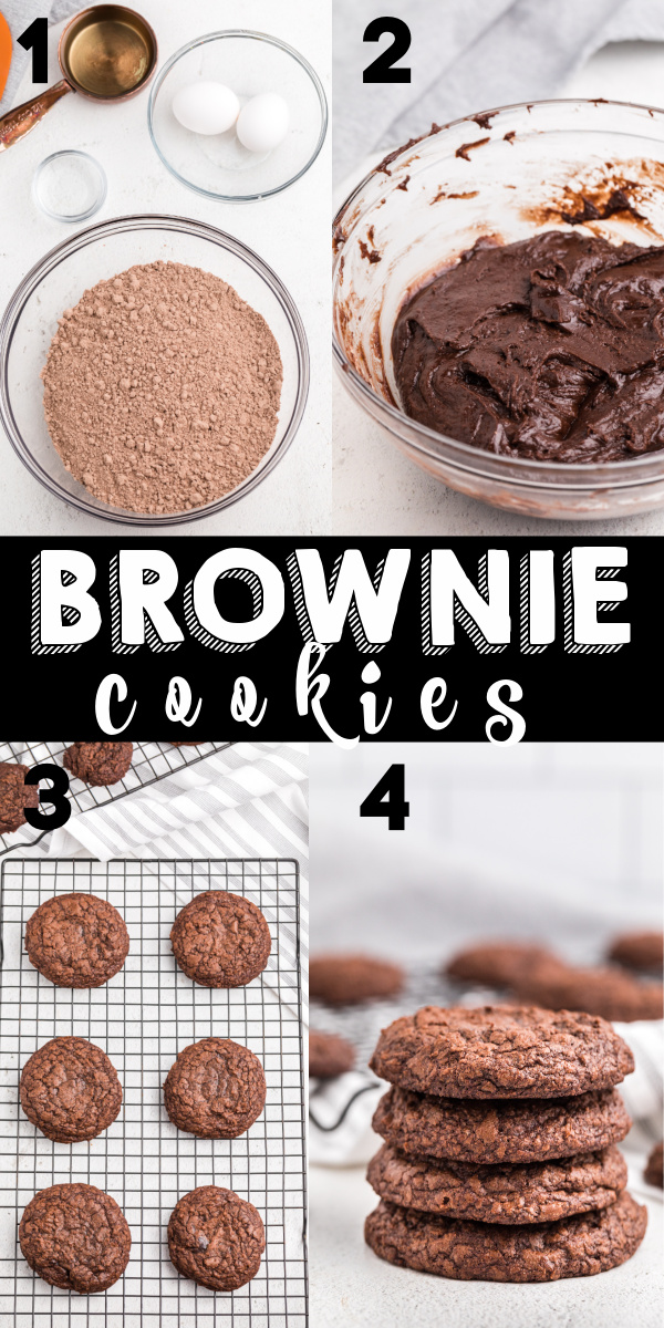 Delicious, thick, and chewy brownie mix cookies are made with your favorite brownie mix and only 3 additional ingredients! Warm and delicious brownie cookies are made in just 10 minutes.