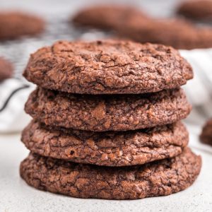 Brownie cookies made with a cake mix.