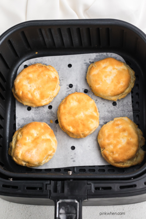 Biscuits fully cooked fresh in the Air Fryer. 