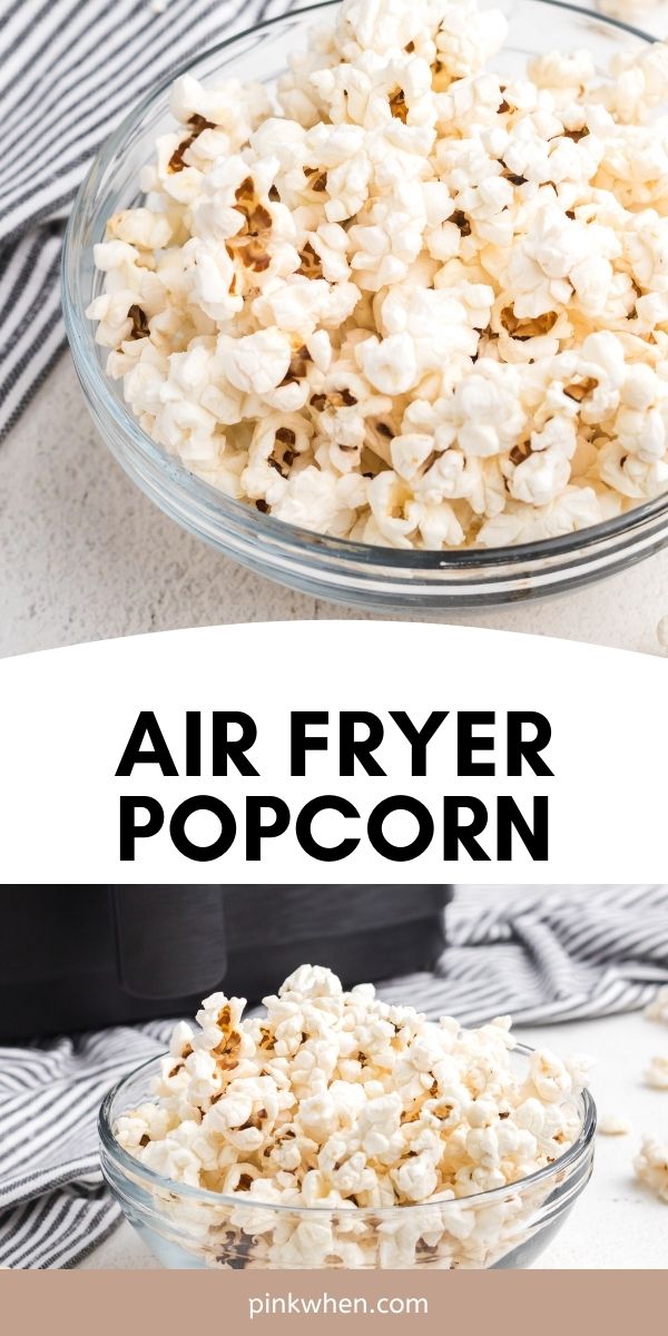 Air Fryer Popcorn is a delicious and easy recipe for a light and fluffy treat. You'll love how easy this homemade popcorn is in an air fryer.