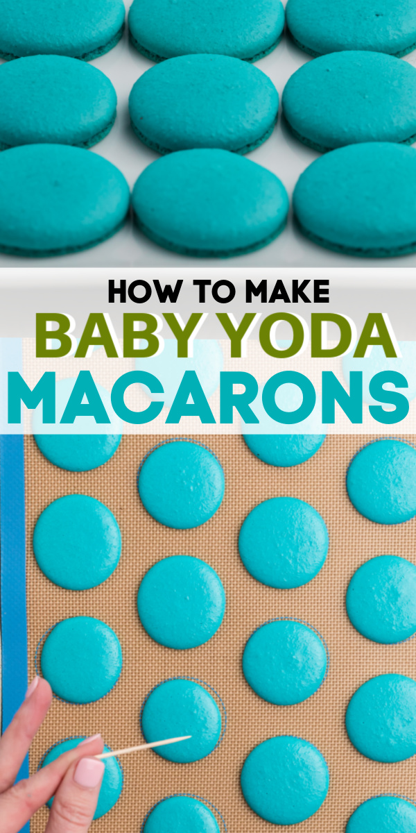 This Baby Yoda Macaron Cookie recipe is the best and most authentic recipe you will find. Make the perfect little stolen blue baby macarons with only a handful of ingredients and all in just under an hour of time.