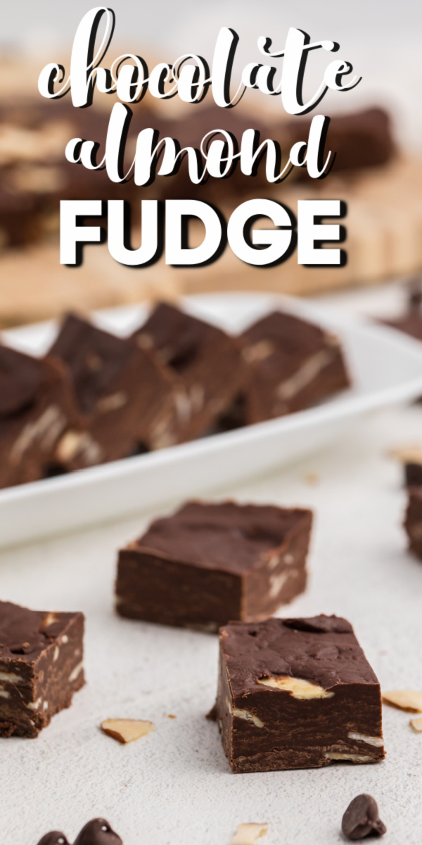 This delicious Chocolate Almond Fudge is the perfect easy candy to make during the holidays, or just because!