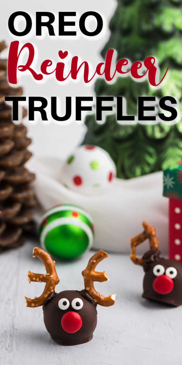 These OREO Reindeer Truffles are cute and easy Christmas desserts the whole family will enjoy making and eating. You won't belive how quick and easy these little desserts come together.