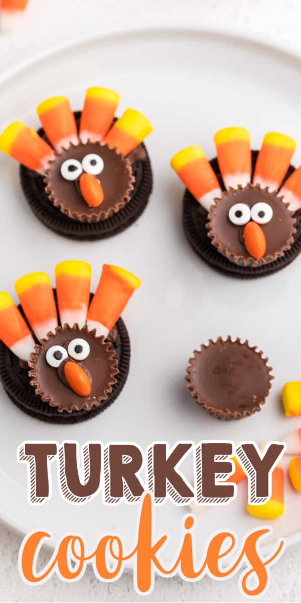 These no bake OREO Turkey Cookies are a fun and cute dessert to make over the holidays. Made with a few of our favorite candies, these little Turkeys come together fast and easy.
