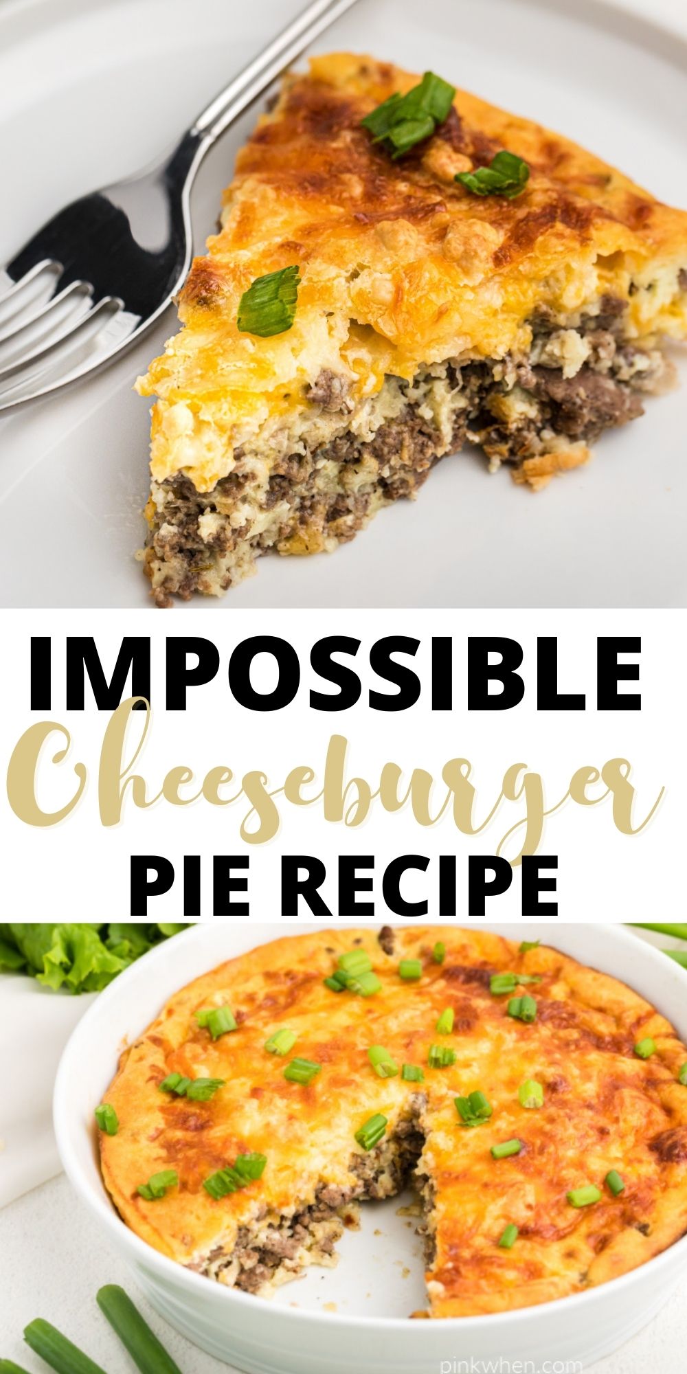 This delicious and easy Cheeseburger Pie is a hearty weeknight meal that the whole family will love. This easy family recipe is made with ground beef, Bisquick, cheese, and more. You'll love how delicious this dinner pie is and how fast it gets devoured!
