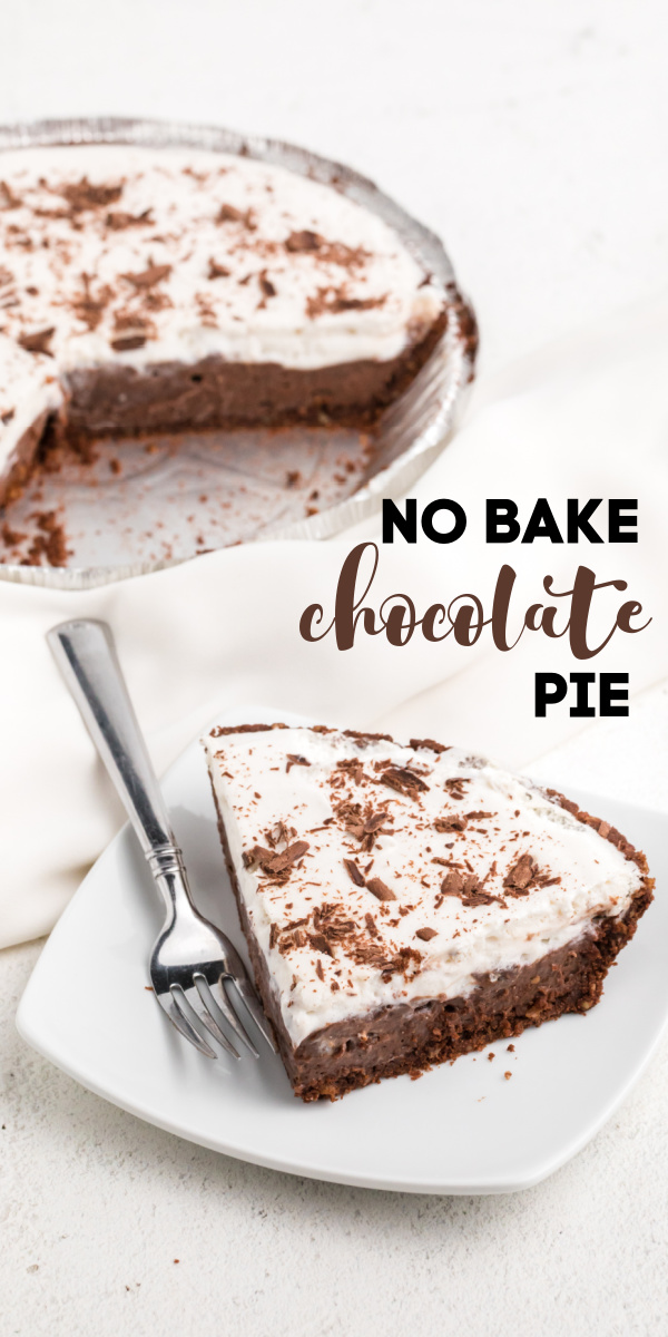 This No Bake Chocolate Pie is made with CocoWhip™, chocolate pudding, and a cookie crust for a dairy free dessert the whole family will love.