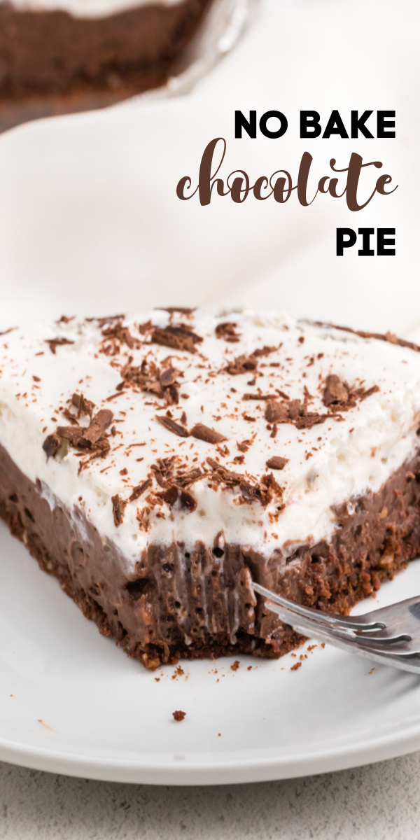 This No Bake Chocolate Pie is made with CocoWhip™, chocolate pudding, and a cookie crust for a dairy free dessert the whole family will love.
