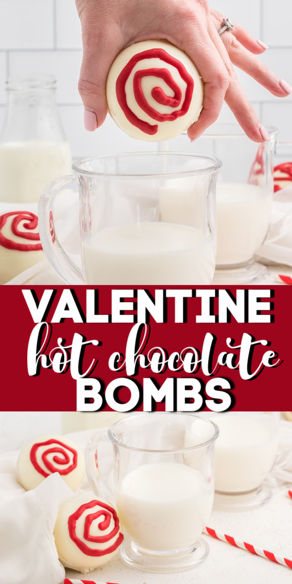 These Valentines Hot Chocolate Bombs are a fun and easy treat for your special Valentine. The perfect gift is made with chocolate chips, hot cocoa, mini marshmallows, and candy melts for garnish. A delicious and easy dessert!