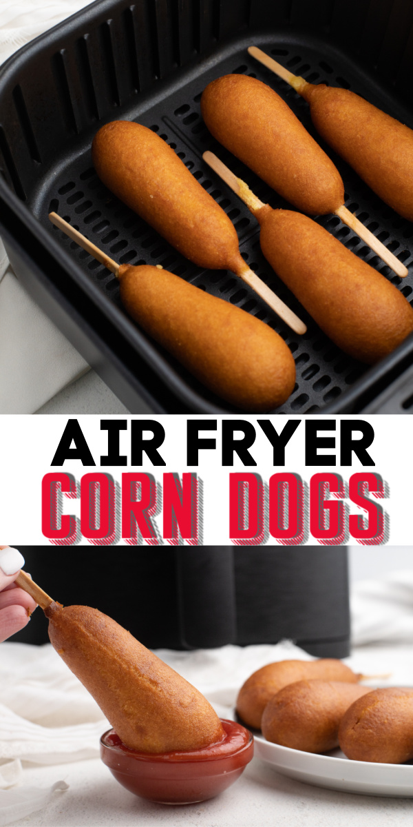 Air Fryer Corn Dogs are my new favorite way to make this classic recipe. Family-friendly, these frozen corn dogs are perfect straight out of the Air Fryer. No need to warm up the oven or to ruin the dogs in the microwave when you can cook them to perfection with an Air Fryer.