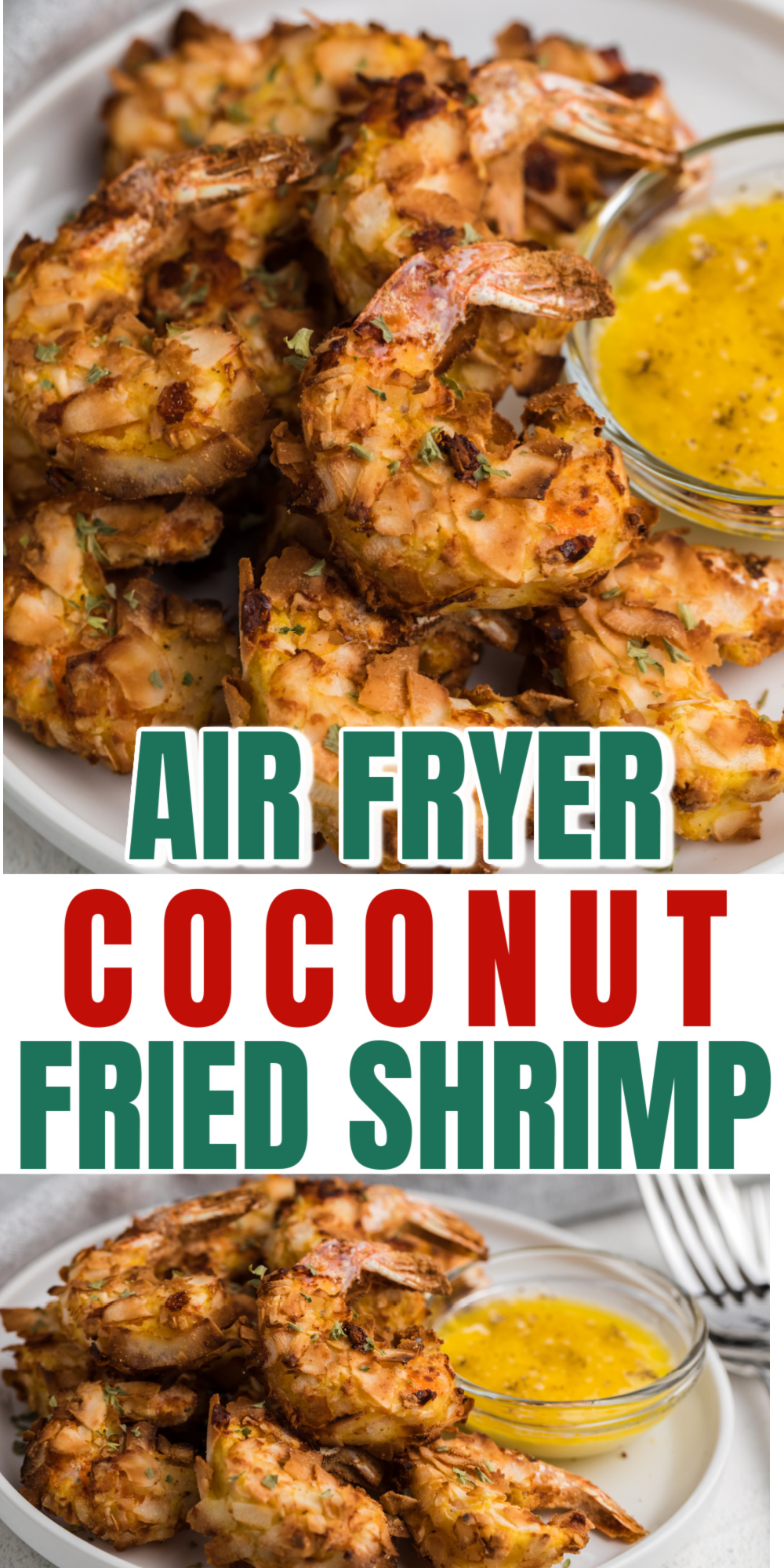 Air Fryer Coconut Shrimp is a keto-friendly fried shrimp recipe made with just a handful of ingredients in less than 20 minutes. You'll love how quick and easy this recipe is to make! It's an easy air fryer recipe the whole family will enjoy.