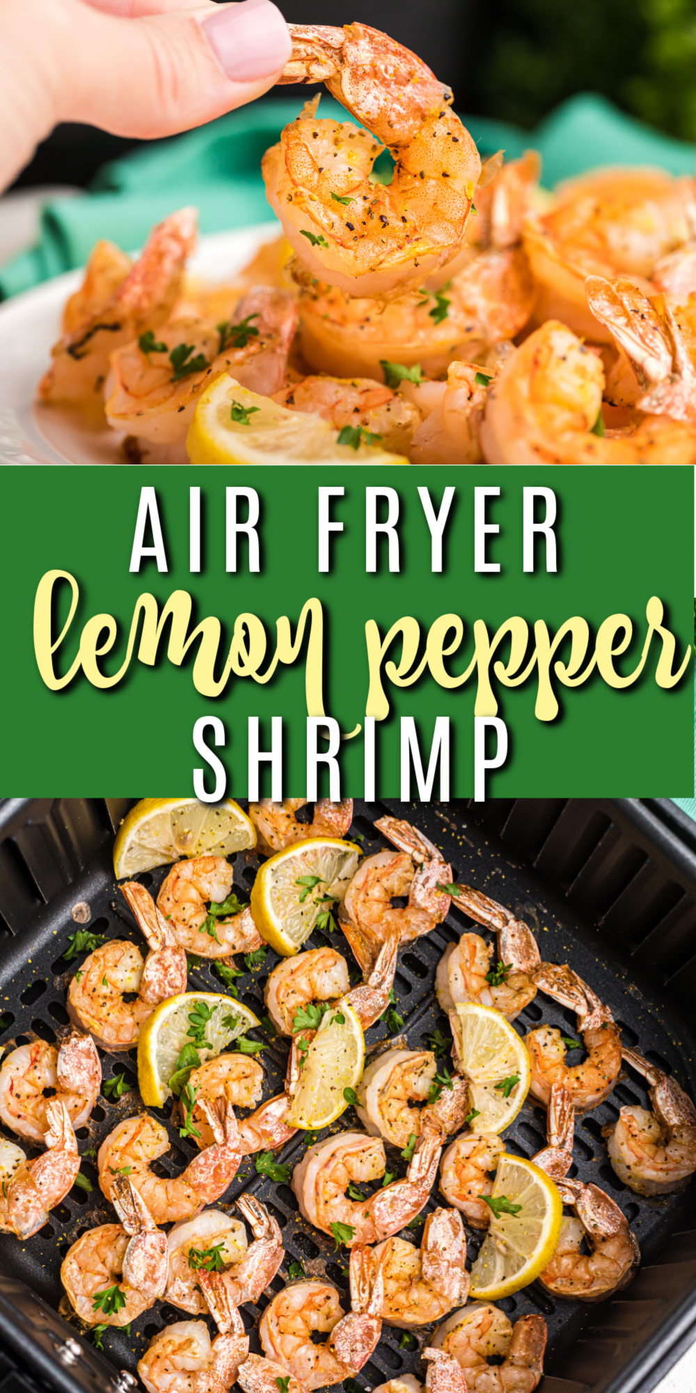 This lemon pepper air fryer shrimp recipe is one of my favorite healthy lunches and also makes the perfect delicious appetizer. You can use the shrimp over a bed of lettuce for a salad, or even in shrimp tacos. You can also eat them all by themselves! It's a light and low carb dish that's a personal favorite and made in just minutes.