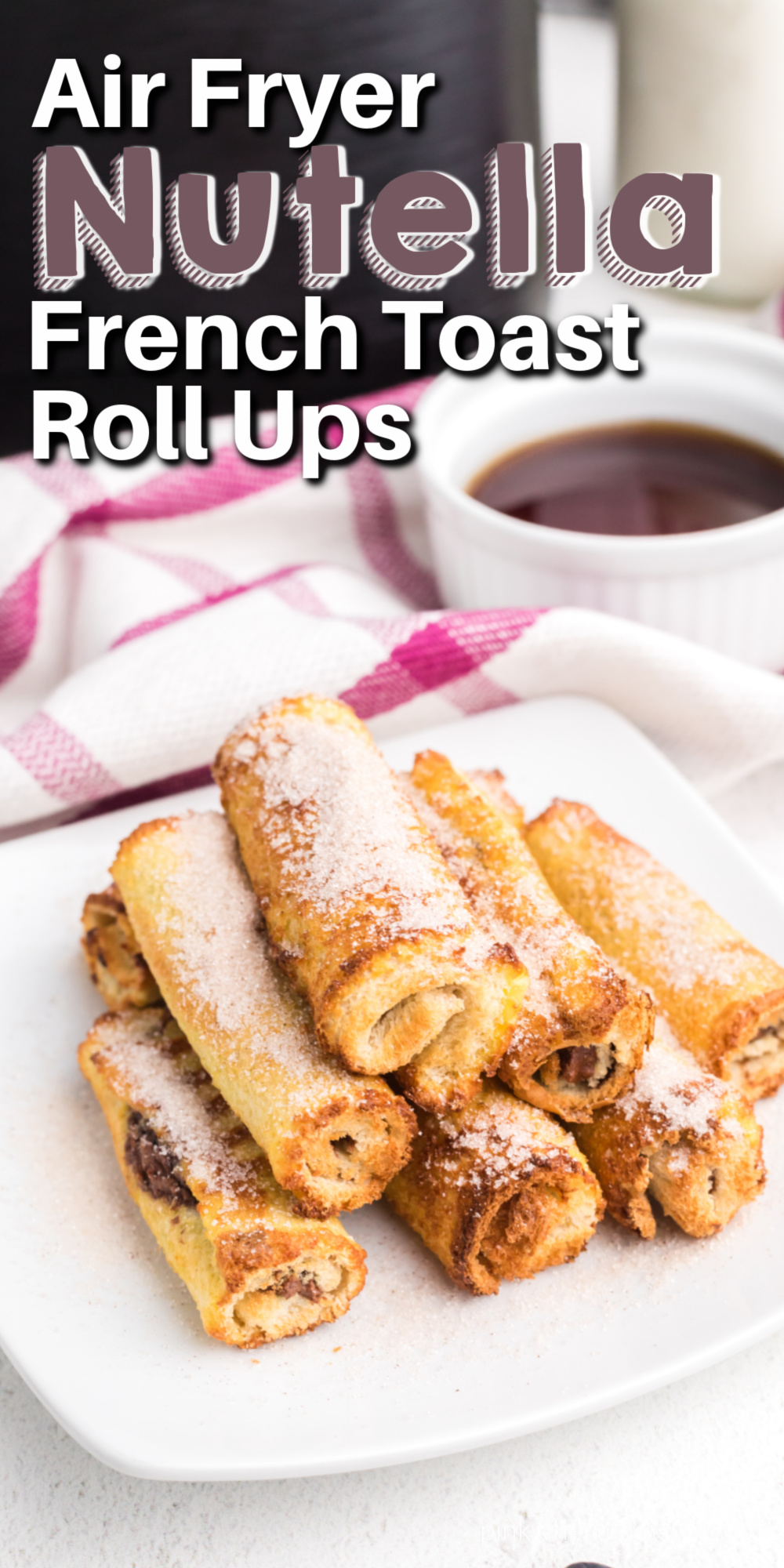 I love a good french toast recipe. There's just something about those golden brown slices of bread that the whole family loves. Air Fryer Nutella french toast roll-ups are one of my favorite breakfast recipes. Made with just 6 ingredients and done in less than 10 minutes!