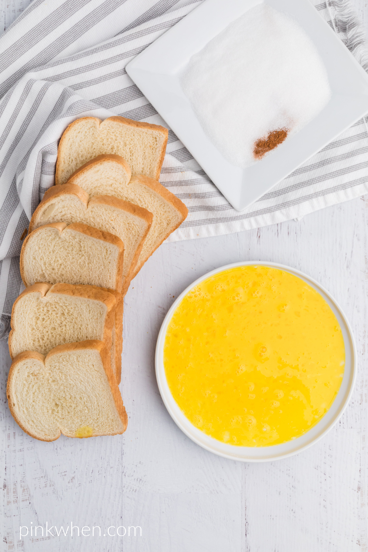 eggs whisked together and poured into a rimmed plate