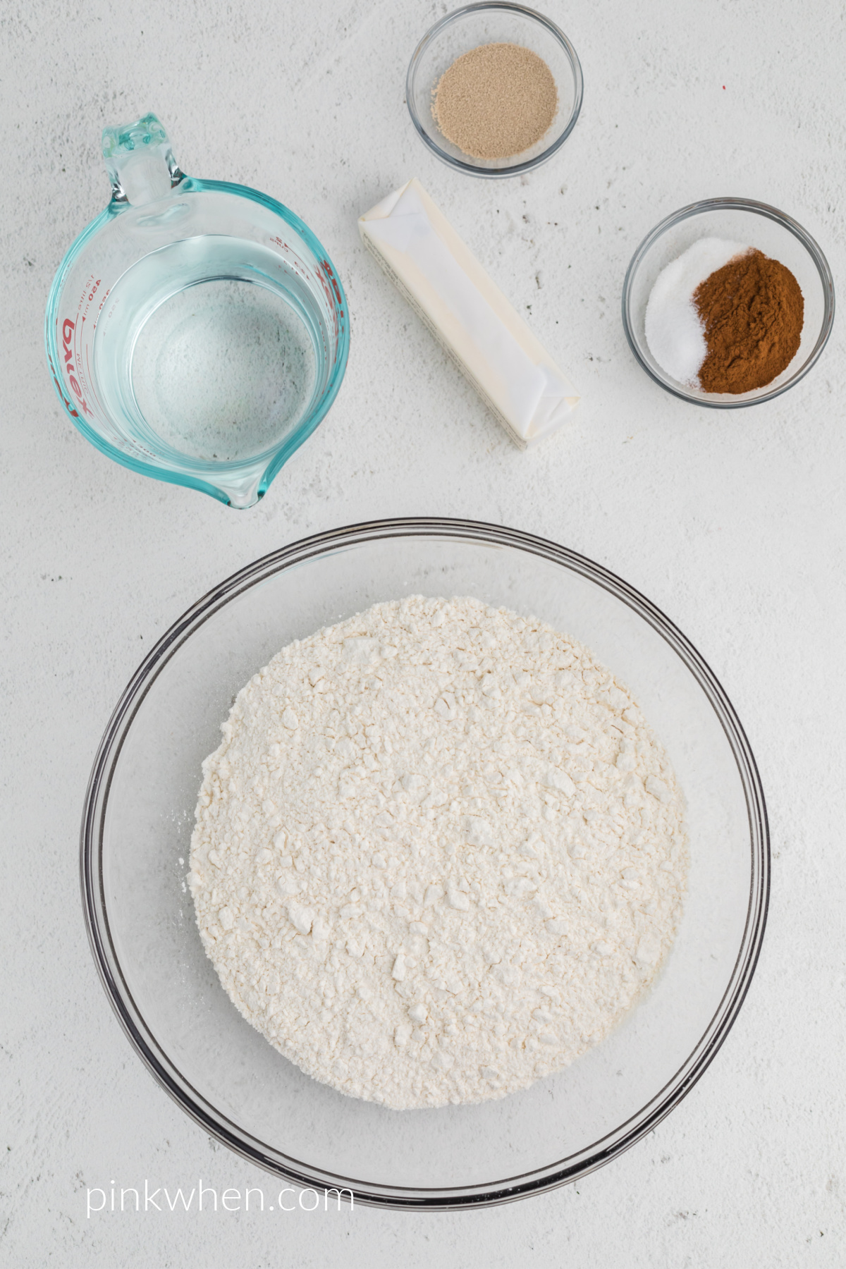 Ingredients needed to make pretzel bites in the air fryer. 