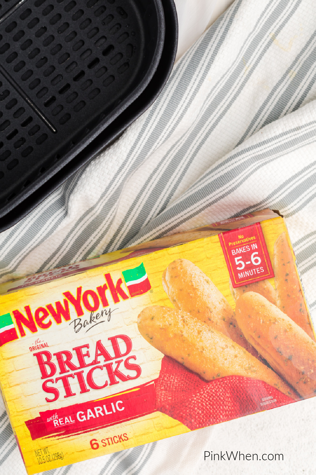 New York Bakery frozen garlic breadsticks. 