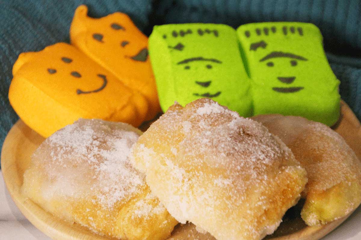 Air fried peeps in crest roll pastry.