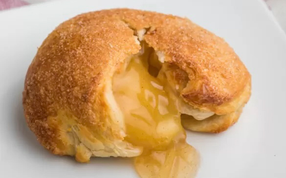 Filling oozing out of Apple Pie Bomb