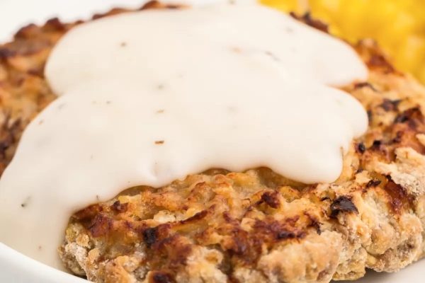 Chicken fried steak with gravy.