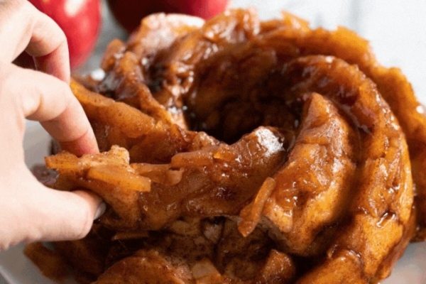 A whole Monkey bread with a delicious glaze.