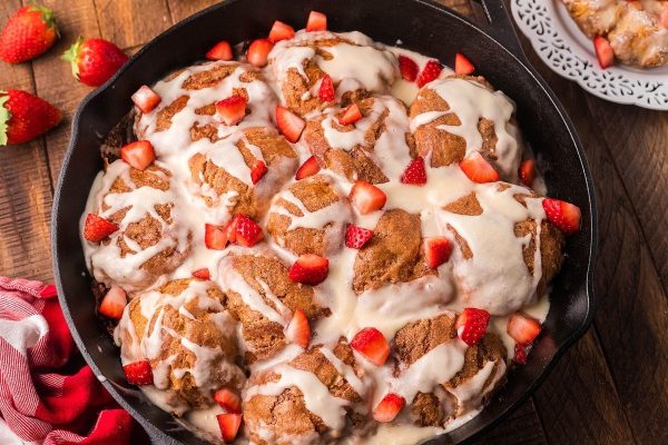 A french toast bake made with canned biscuits.