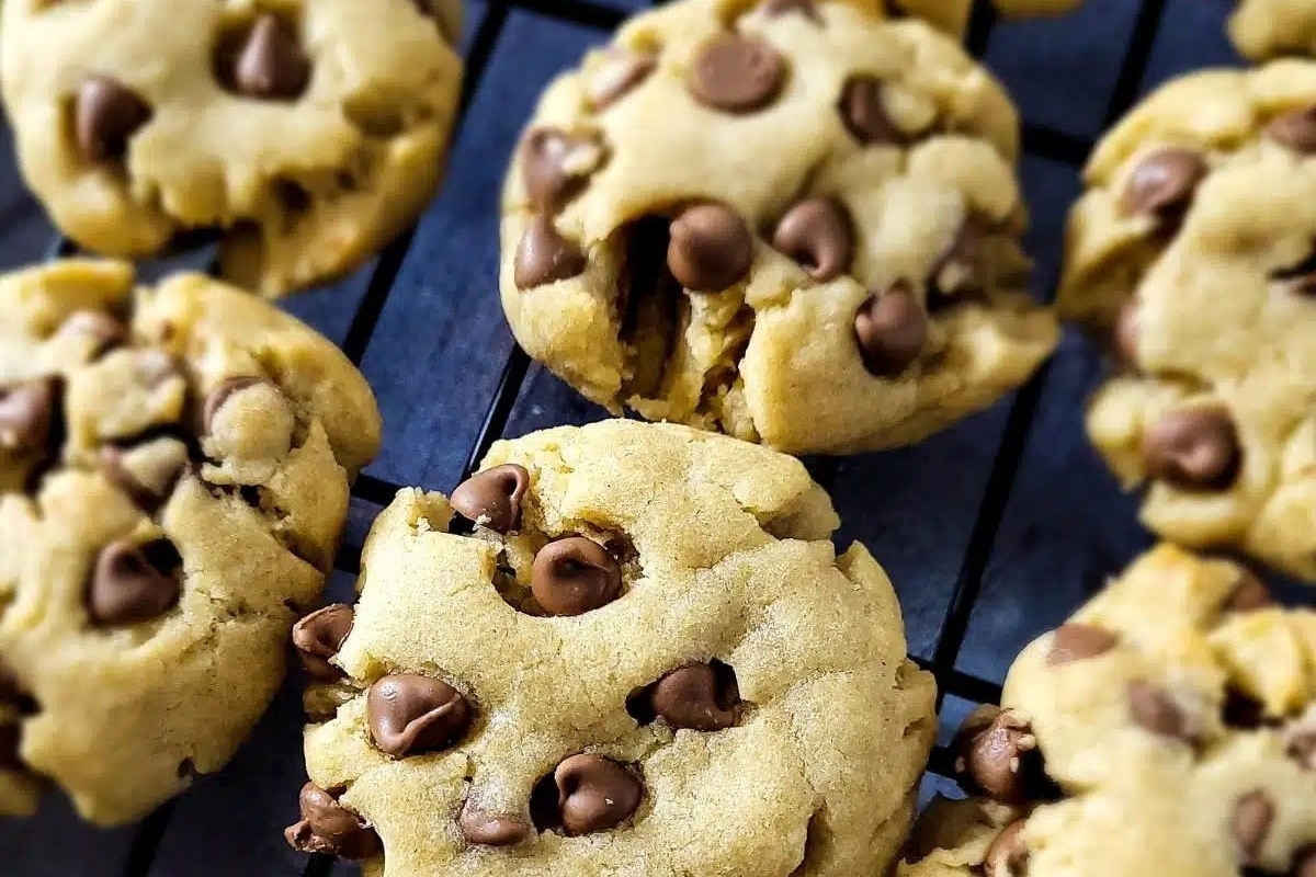 Soft and chewy little chocolate chip cookies.