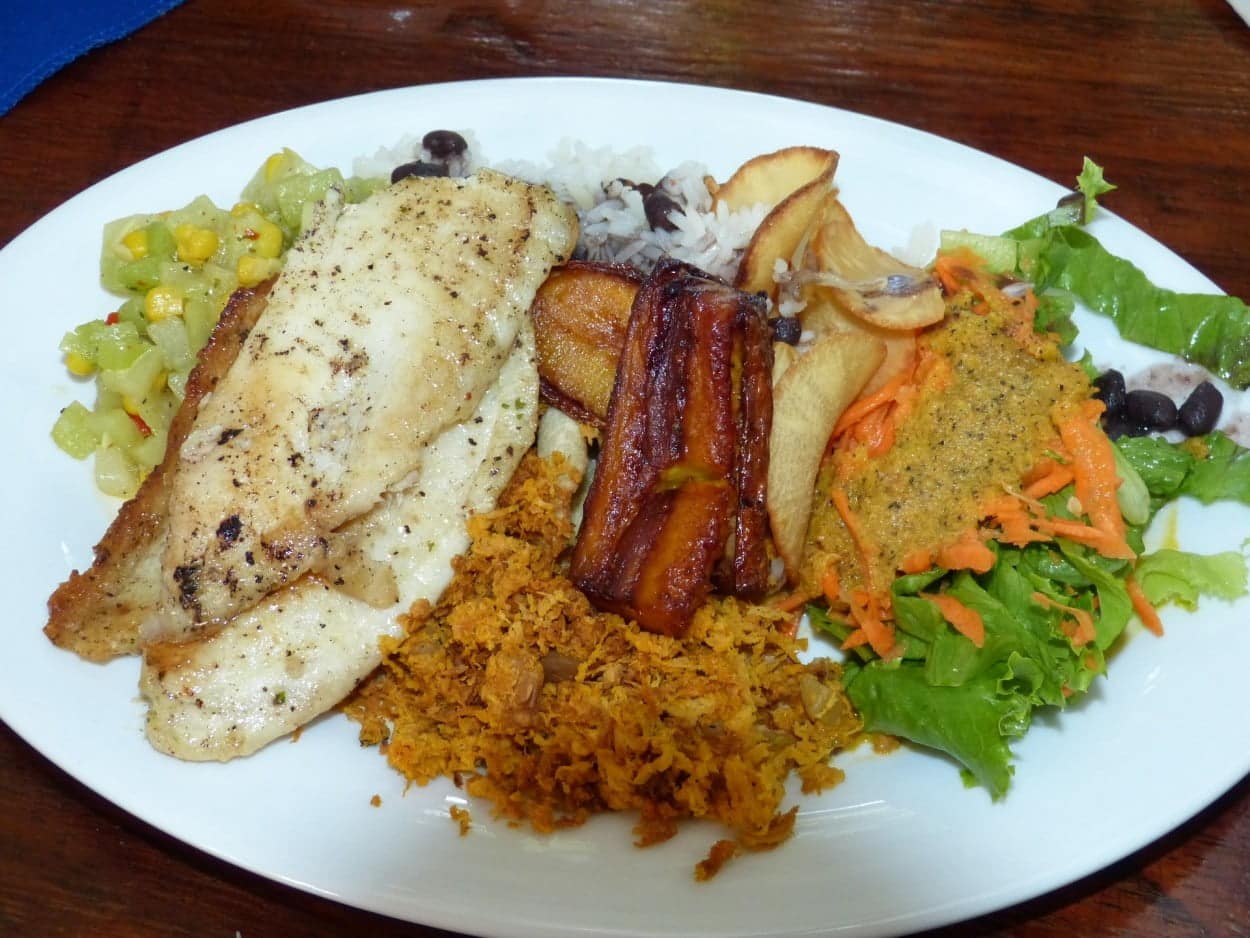 Costa Rica’s Casados on a white plate.