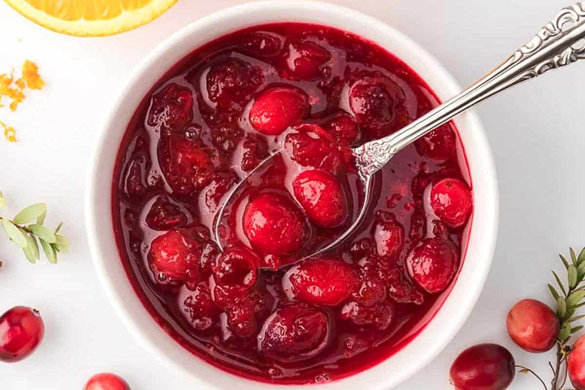 Cranberry sauce with orange.