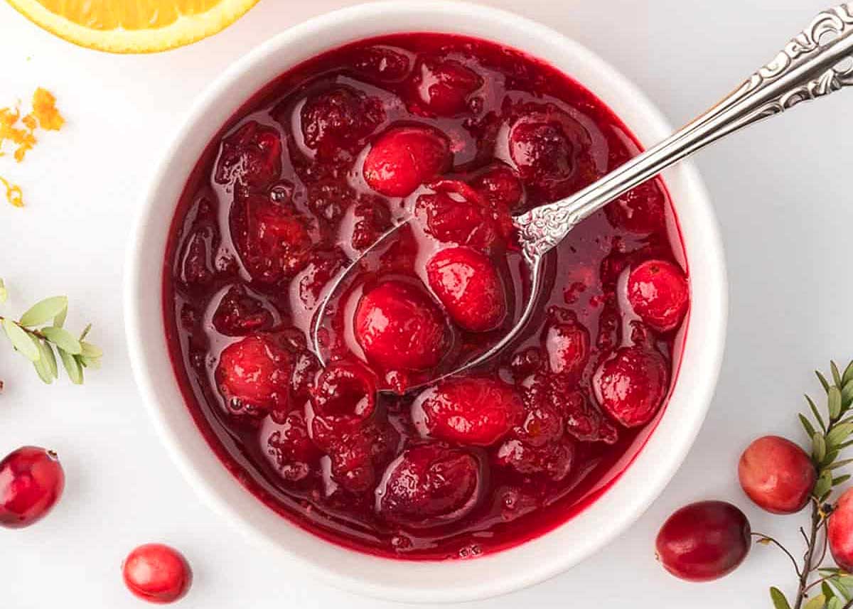 Cranberry sauce with orange.