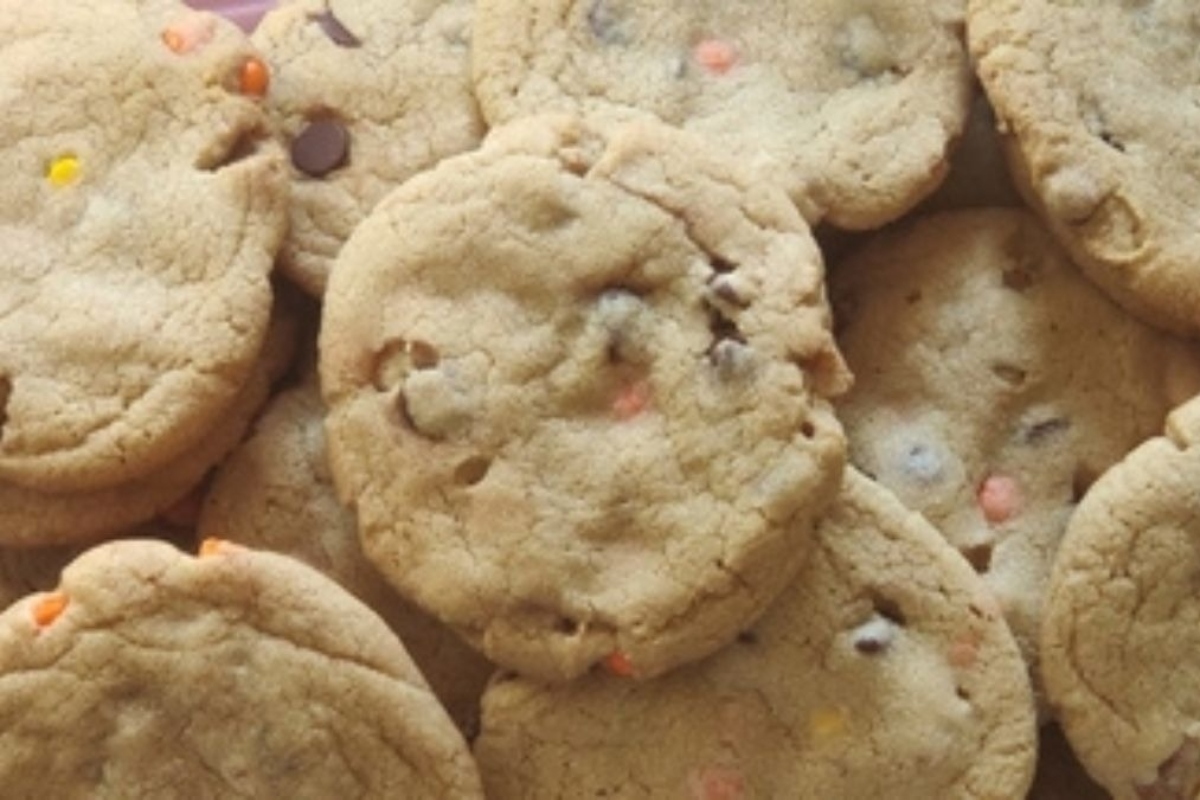 Chocolate chip cookies with walnuts.