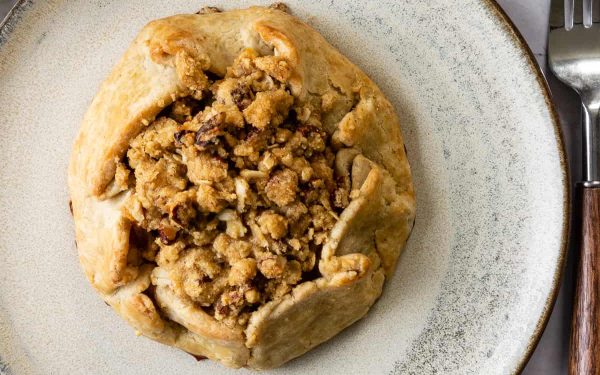 Apple Pear Galettes on a plate