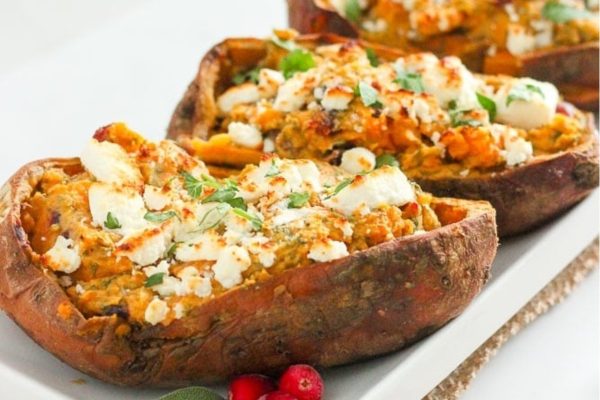 Healthy Twice Baked Sweet Potatoes