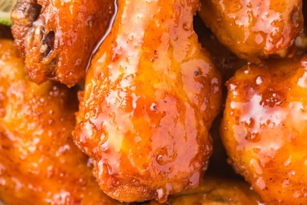 Sticky honey chicken wings.