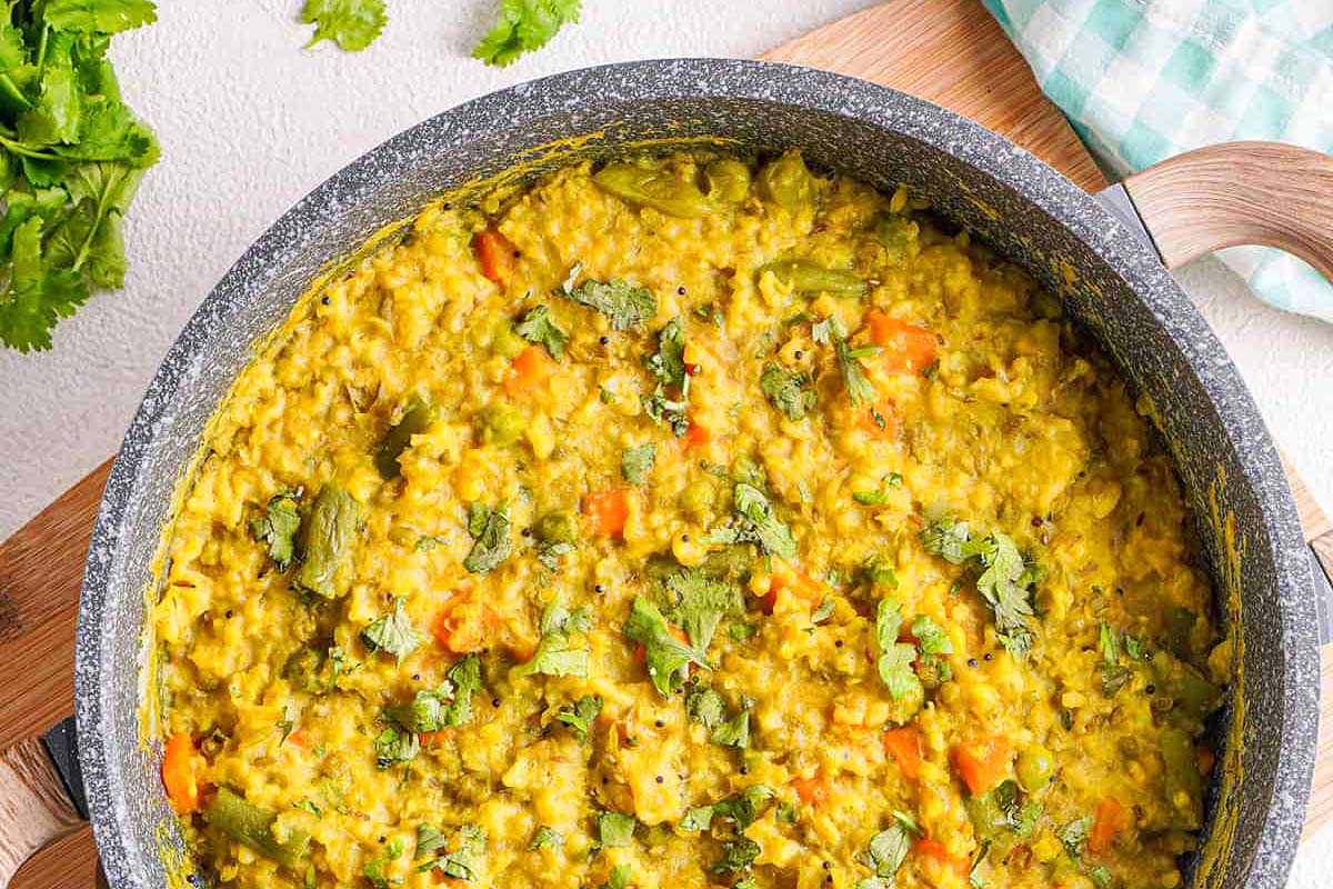 Kitchari in a bowl.