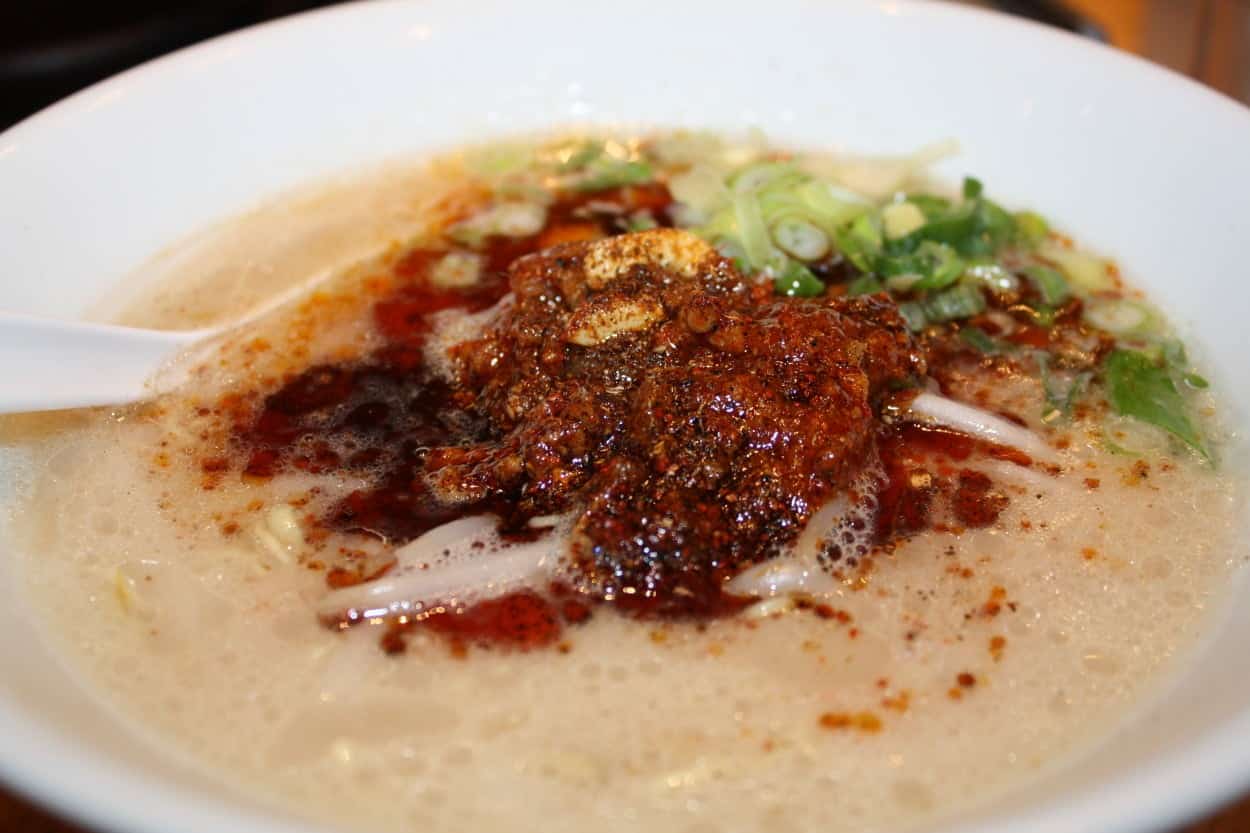 Japan’s Tonkotsu Ramen in a white bowl.