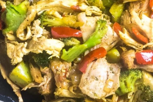 Leftover Turkey Stir Fry and lots of vegetables.