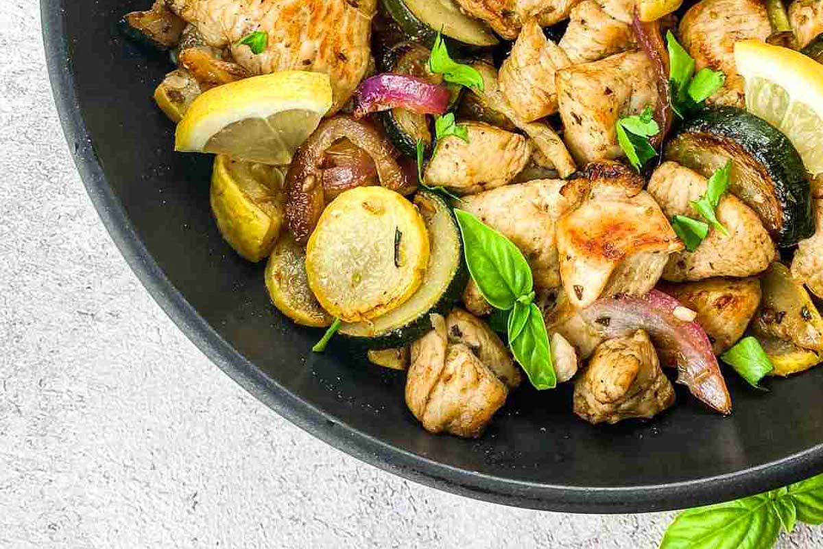  Lemon Chicken with Squash. 