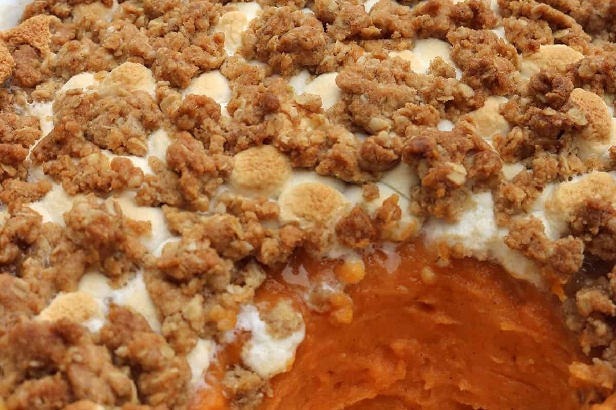 Sweet potato casserole with sweet potato recipes.
