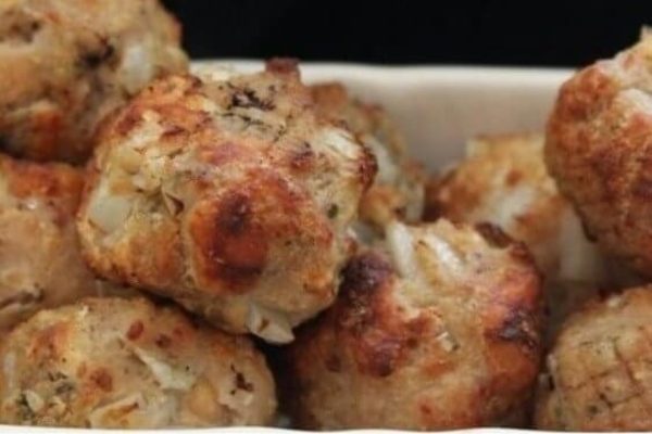 Sage & Onion Stuffing Balls In The Air Fryer.