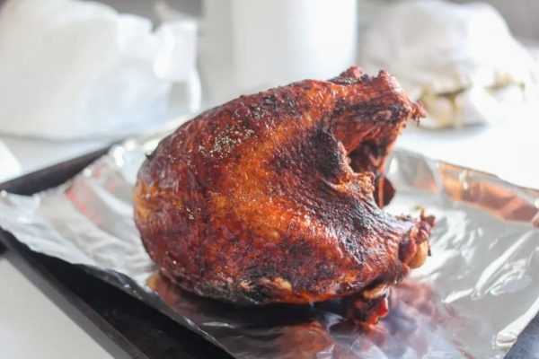 Recipe for making fried turkey for Thanksgiving. 